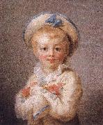 Jean-Honore Fragonard A Boy as Pierrot oil